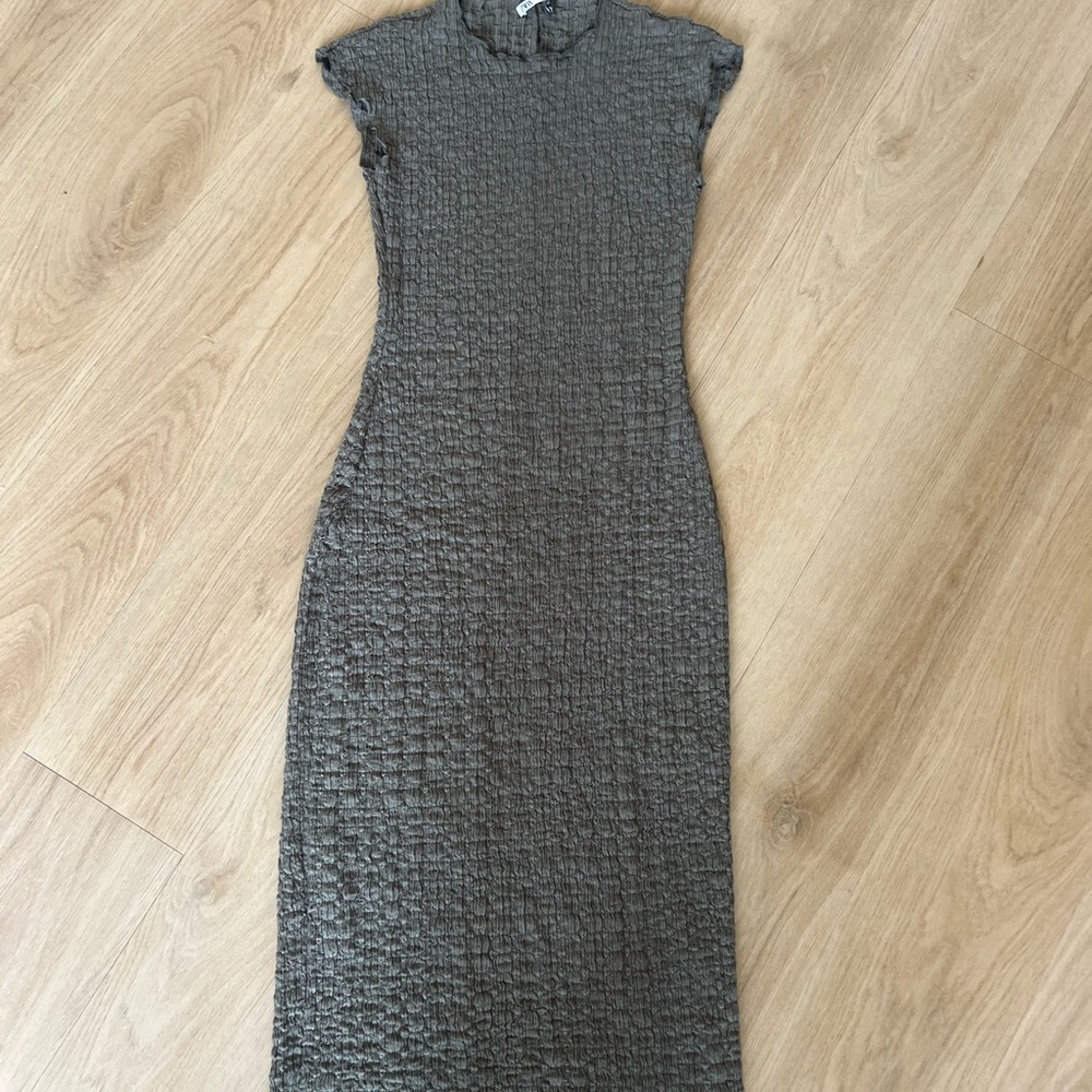 Zara Textured Knit Maxi Dress